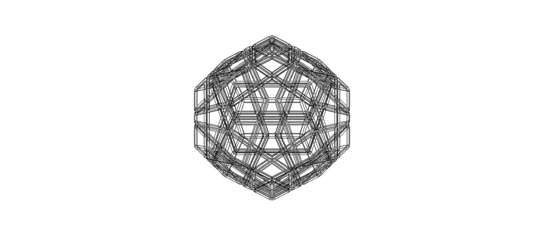 Wireframe Shape Geometric Megaminx Cube 3D Print 545296