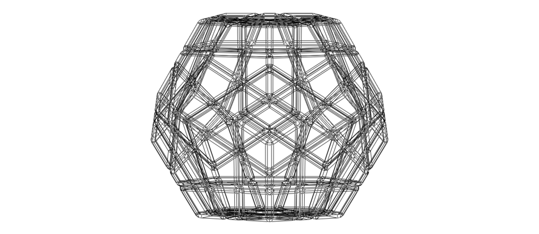 Wireframe Shape Geometric Megaminx Cube 3D Print 545297