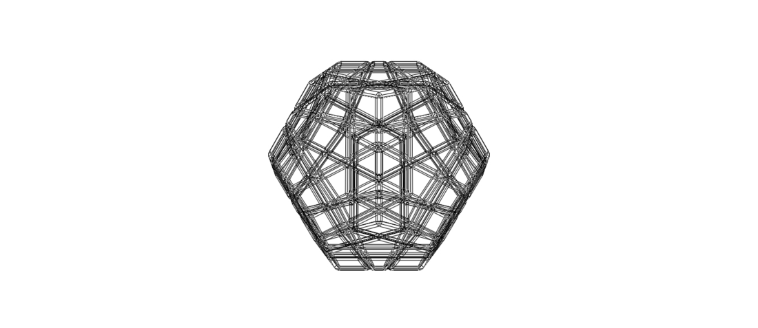 Wireframe Shape Geometric Megaminx Cube 3D Print 545298