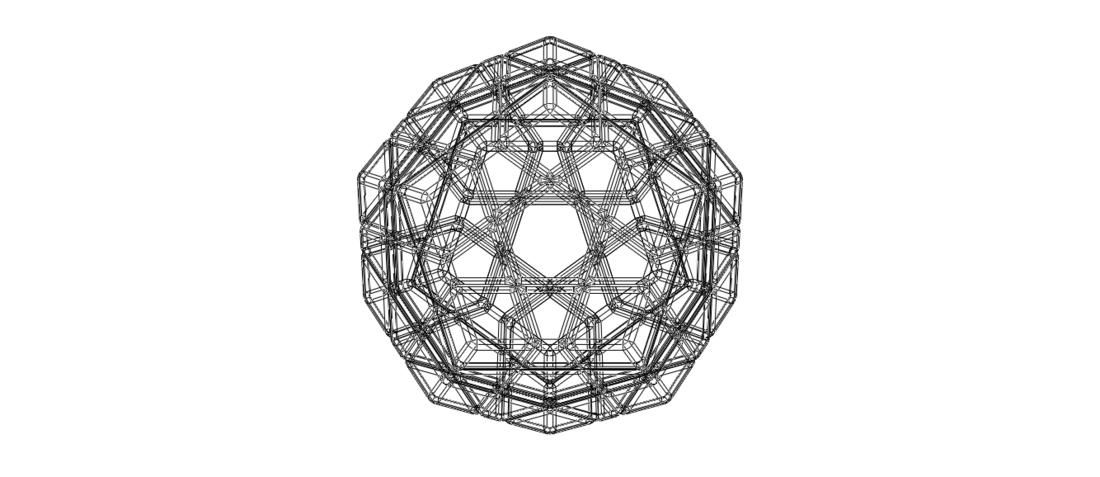 Wireframe Shape Geometric Megaminx Cube 3D Print 545299