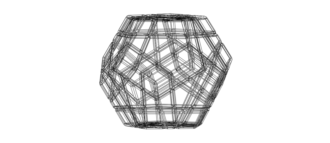 Wireframe Shape Geometric Megaminx Cube 3D Print 545300