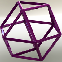 Wireframe Shape Cuboctahedron - Thumbnail 1