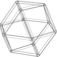 Wireframe Shape Cuboctahedron - Thumbnail 3