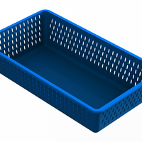 Plastic Multipurpose Storage Basket 35cm x 20cm x 8cm - Thumbnail 1