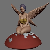 Small Mashroom Fairy 3D Printing 545342