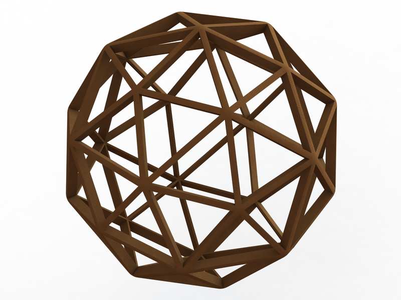 Wireframe Shape Pentakis Dodecahedron