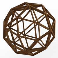 Wireframe Shape Pentakis Dodecahedron - Thumbnail 1