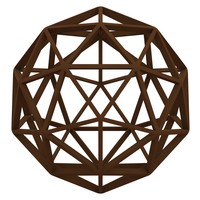 Wireframe Shape Pentakis Dodecahedron - Thumbnail 2
