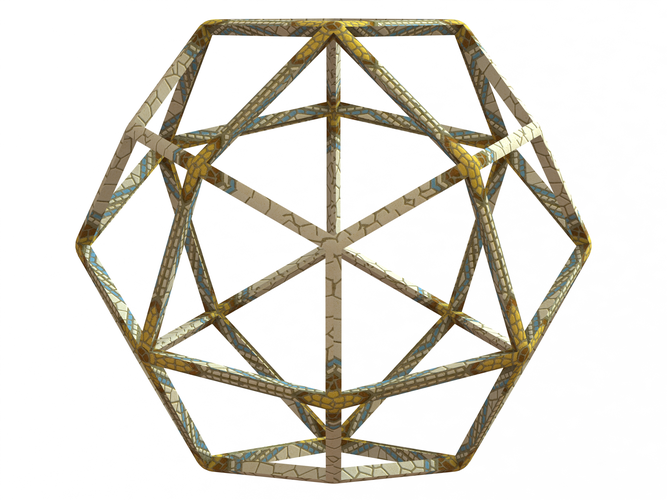 Wireframe Shape Deltoidal Icositetrahedron 3D Print 545391