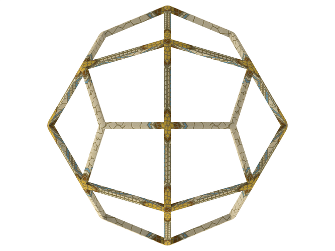 Wireframe Shape Deltoidal Icositetrahedron 3D Print 545392