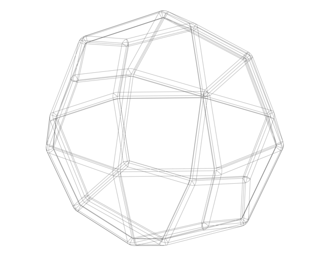 Wireframe Shape Deltoidal Icositetrahedron 3D Print 545393