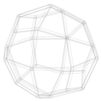 Wireframe Shape Deltoidal Icositetrahedron - Thumbnail 3