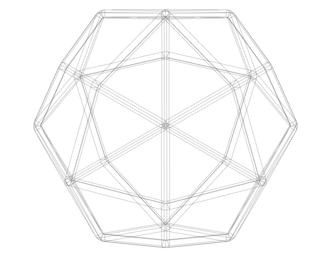 Wireframe Shape Deltoidal Icositetrahedron 3D Print 545394