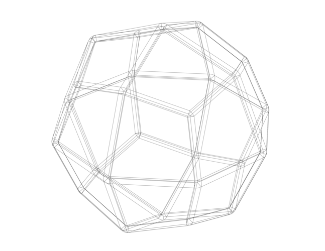 Wireframe Shape Deltoidal Icositetrahedron 3D Print 545395