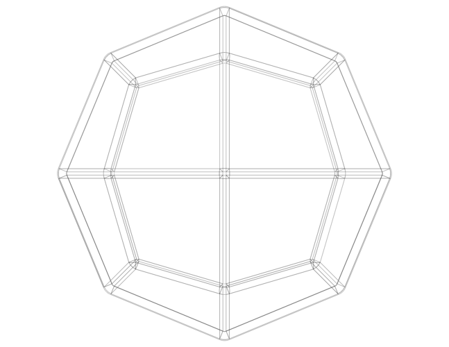 Wireframe Shape Deltoidal Icositetrahedron 3D Print 545396