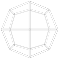 Wireframe Shape Deltoidal Icositetrahedron - Thumbnail 6