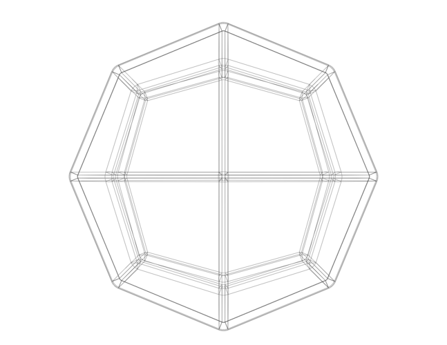 Wireframe Shape Deltoidal Icositetrahedron 3D Print 545398