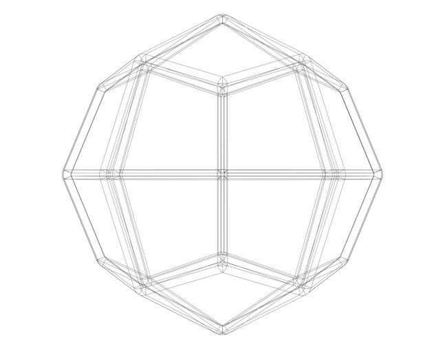 Wireframe Shape Deltoidal Icositetrahedron 3D Print 545399