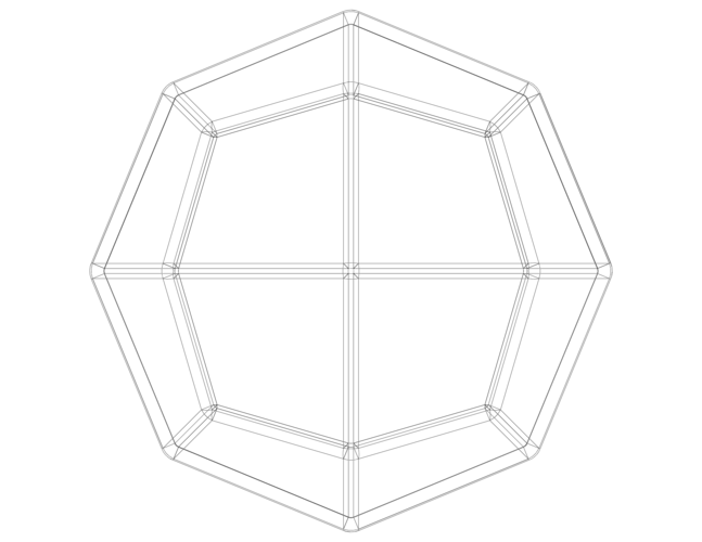 Wireframe Shape Deltoidal Icositetrahedron 3D Print 545400