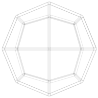 Wireframe Shape Deltoidal Icositetrahedron - Thumbnail 10