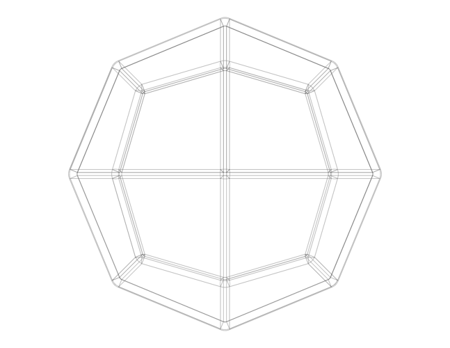 Wireframe Shape Deltoidal Icositetrahedron 3D Print 545402