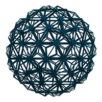 Wireframe Shape Triangulated Ball - Thumbnail 2