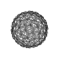 Wireframe Shape Triangulated Ball - Thumbnail 7