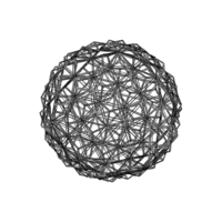 Wireframe Shape Triangulated Ball - Thumbnail 9