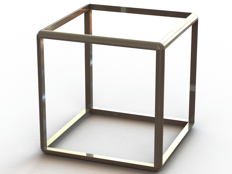 Wireframe Shape Cube