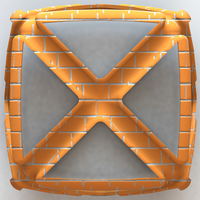 Wireframe Shape Geometric X Cube - Thumbnail 2