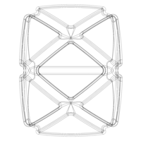 Wireframe Shape Geometric X Cube - Thumbnail 7