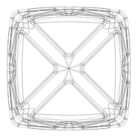Wireframe Shape Geometric X Cube - Thumbnail 8