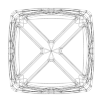 Wireframe Shape Geometric X Cube - Thumbnail 11