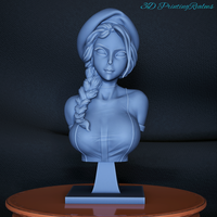 Small Soldier Girl BUST 3D Printing 545668