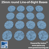 Small 25mm Line-of-Sight Bases 3D Printing 545688