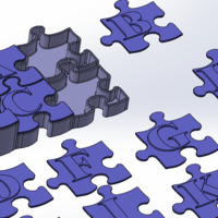 Puzzle shaped boxes with letters - Thumbnail 4