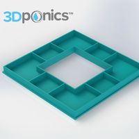 Small Reservoir Lid - 3Dponics Herb Garden 3D Printing 54573