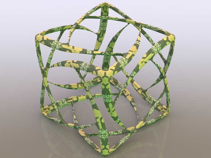 Wireframe Shape Geometric Complex Cube