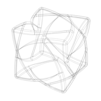 Wireframe Shape Geometric Complex Cube - Thumbnail 5
