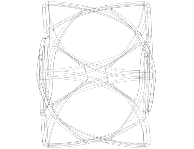 Wireframe Shape Geometric Complex Cube 3D Print 545753