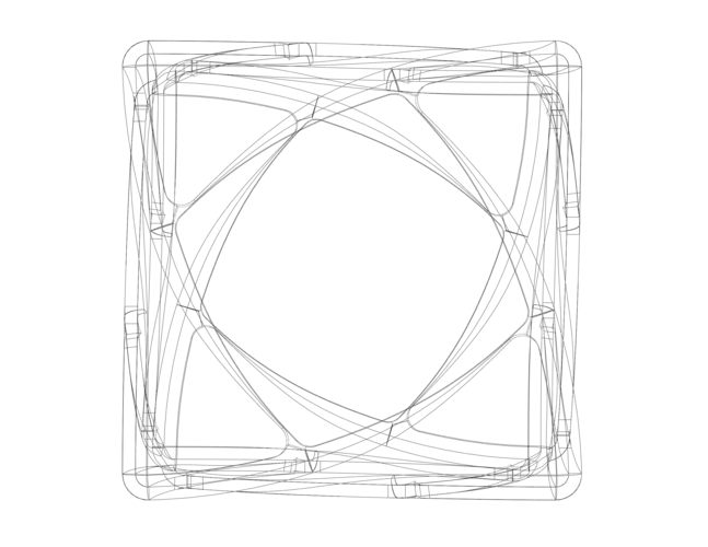 Wireframe Shape Geometric Complex Cube 3D Print 545754