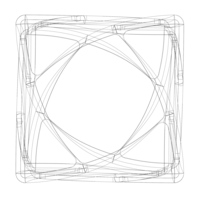 Wireframe Shape Geometric Complex Cube - Thumbnail 8