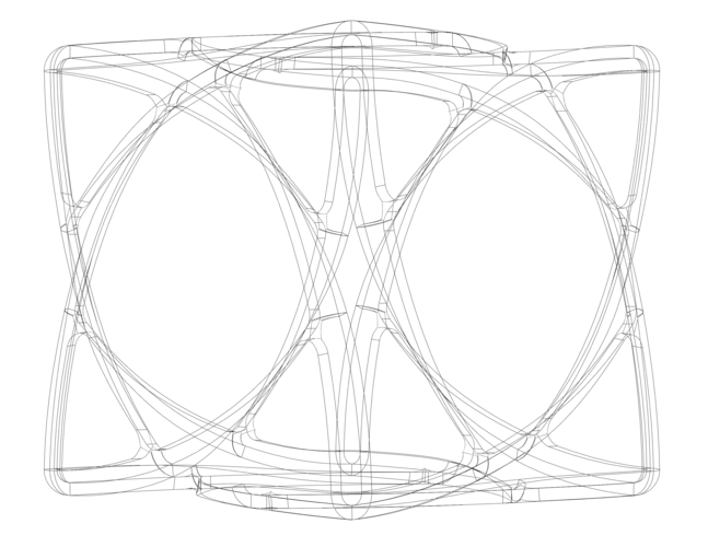 Wireframe Shape Geometric Complex Cube 3D Print 545755