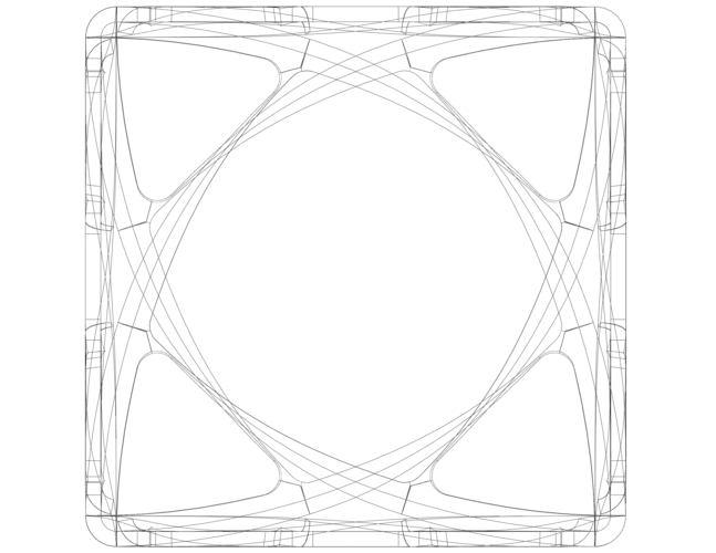 Wireframe Shape Geometric Complex Cube 3D Print 545756