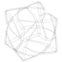 Wireframe Shape Geometric Complex Cube - Thumbnail 11