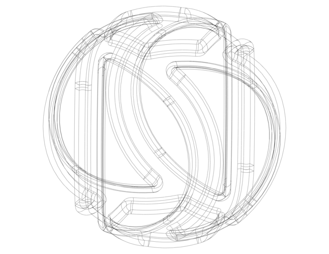 Wireframe Shape Geometric Keyshot Ball 3D Print 545770