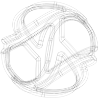 Wireframe Shape Geometric Keyshot Ball - Thumbnail 9
