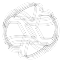 Wireframe Shape Geometric Keyshot Ball - Thumbnail 11