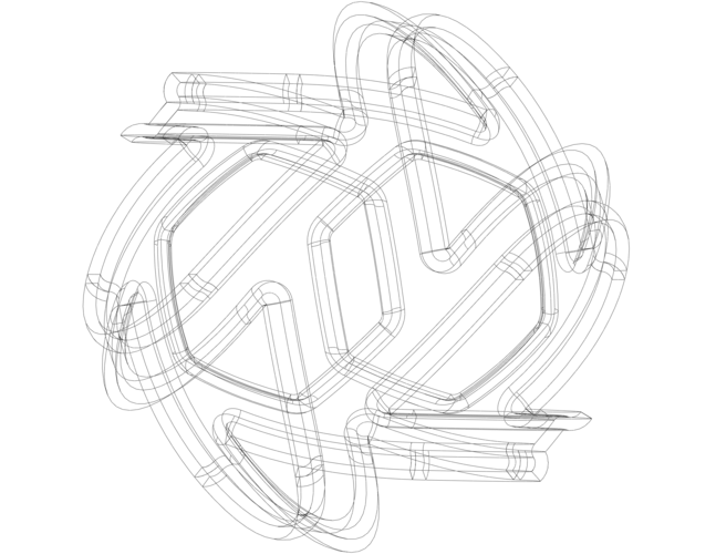 Wireframe Shape Geometric Keyshot Ball 3D Print 545776