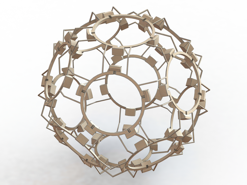 Wireframe Shape Geometric Companion Dodecahedron